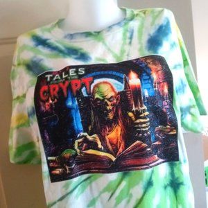 Custom Tie-Dye Graphic Tee featuring the Crypt-Keeper